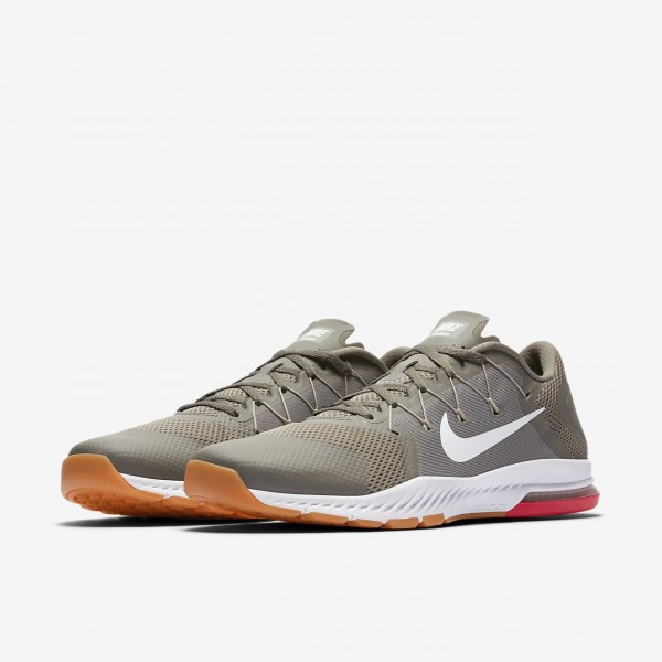 Nike Zoom Train Complete Trainingsschuhe Herren Dunkelolive Grau Rot Weiß 142-36806