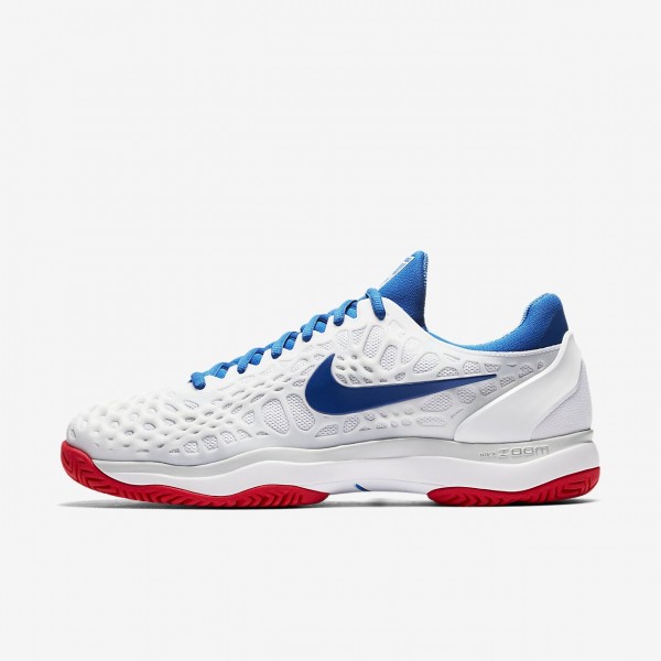 Nike Zoom Cage 3 Tennisschuhe Herren Weiß Platin ...