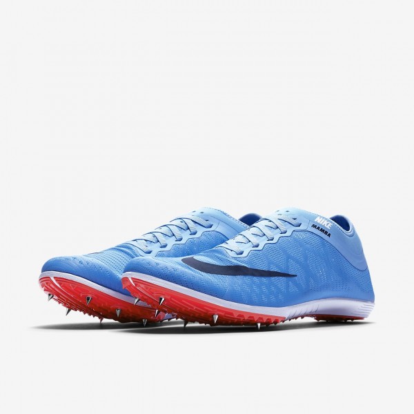 Nike Zoom Mamba 3 Spike Schuhe Herren Blau Rot 521-49228