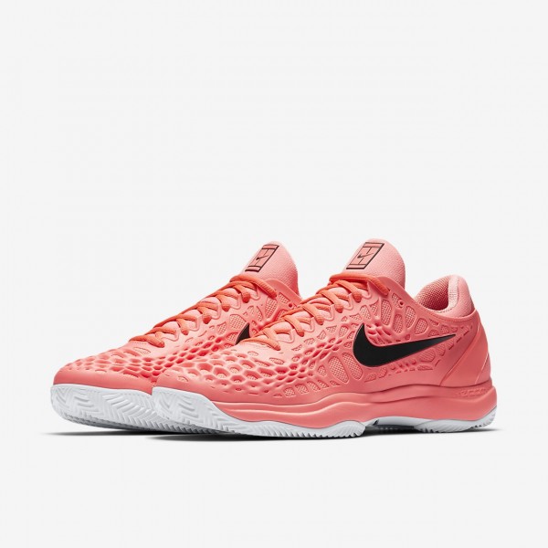 Nike Zoom Cage 3 Clay Tennisschuhe Herren Rosa Weiß Schwarz 139-65529