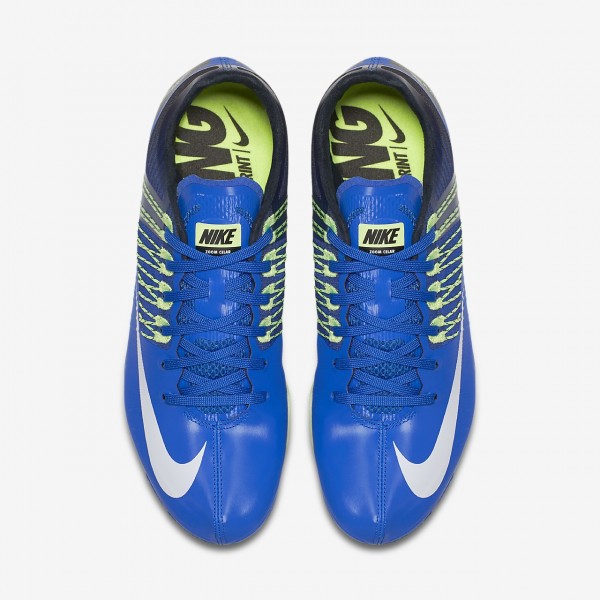 Nike Zoom Celar 5 Spike Schuhe Herren Blau Schwarz Grün Weiß 879-54255