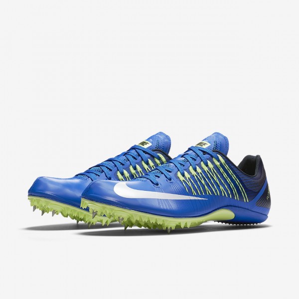 Nike Zoom Celar 5 Spike Schuhe Herren Blau Schwarz Grün Weiß 879-54255