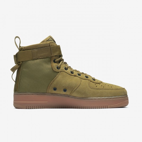 Nike Sf Air Force 1 Mid Freizeitschuhe Herren Olive Braun Schwarz 607-95024