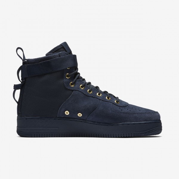 Nike Sf Air Force 1 Mid Freizeitschuhe Herren Obsidian Schwarz 648-62711
