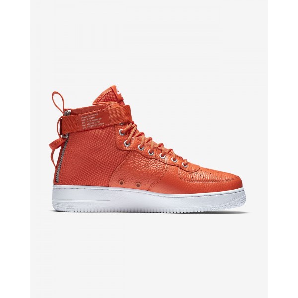 Nike Sf Air Force 1 Mid Freizeitschuhe Herren Orange Weiß 269-77049