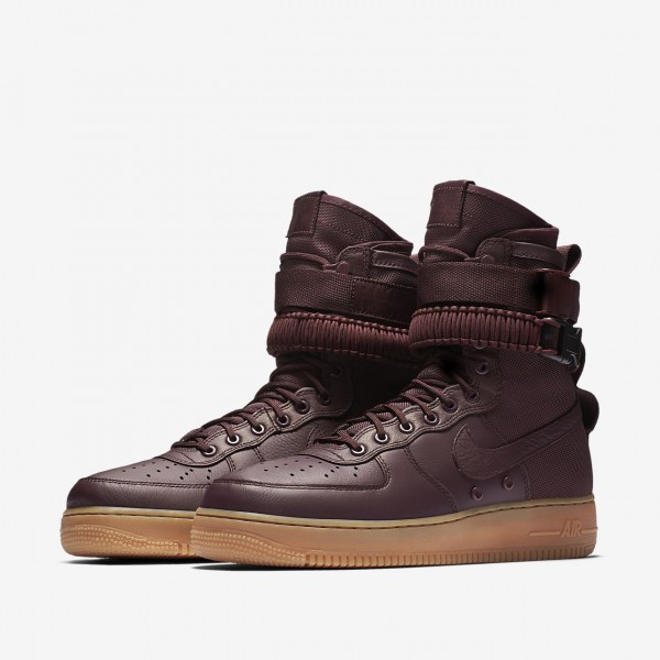 Nike Sf Air Force 1 Boots Herren Tiefes Weinrot Schwarz Braun 238-86908