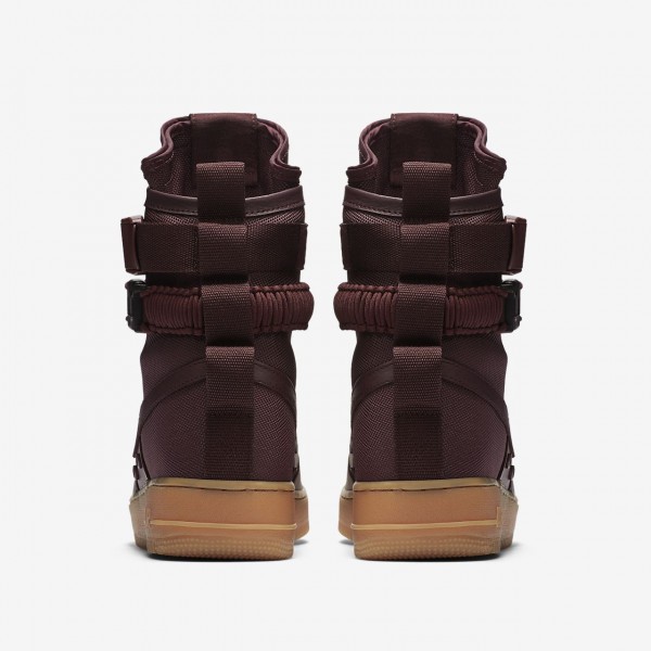 Nike Sf Air Force 1 Boots Herren Tiefes Weinrot Schwarz Braun 238-86908