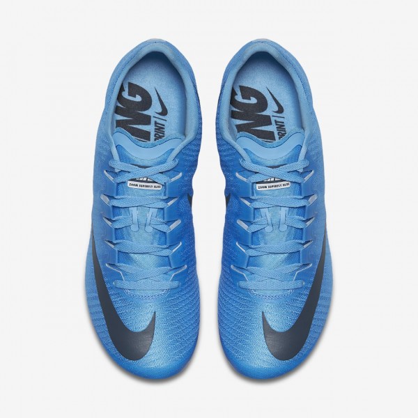 Nike Superfly Elite Spike Schuhe Herren Blau Rot 963-86885