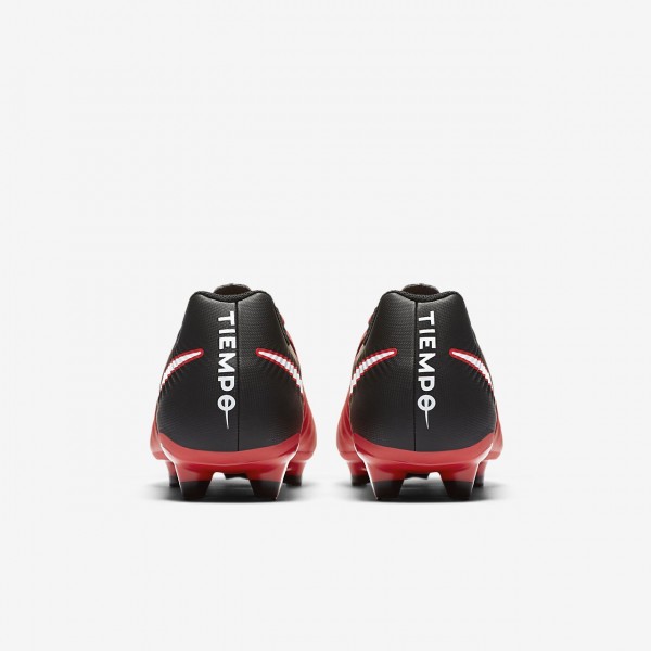 Nike Tiempo Ligera Iv Fg Fußballschuhe Herren Schwarz Rot Weiß 578-91995