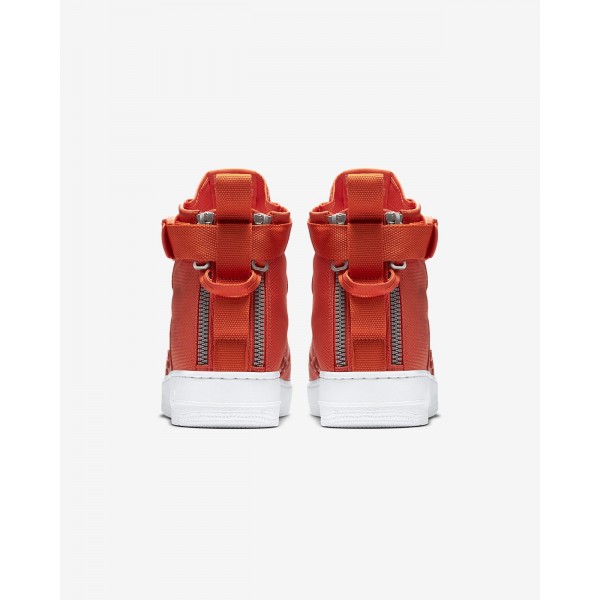Nike Sf Air Force 1 Mid Freizeitschuhe Herren Orange Weiß 269-77049