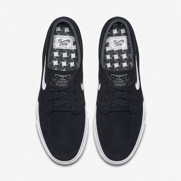 Nike Sb Zoom Stefan Janoski Og Skaterschuhe Herren Schwarz Hellbraun Weiß 599-76624