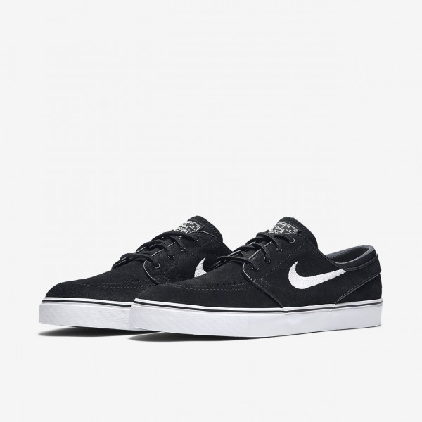 Nike Sb Zoom Stefan Janoski Og Skaterschuhe Herren Schwarz Hellbraun Weiß 599-76624