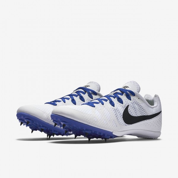 Nike Zoom Rival M 8 Spike Schuhe Herren Weiß Blau Schwarz 141-95870