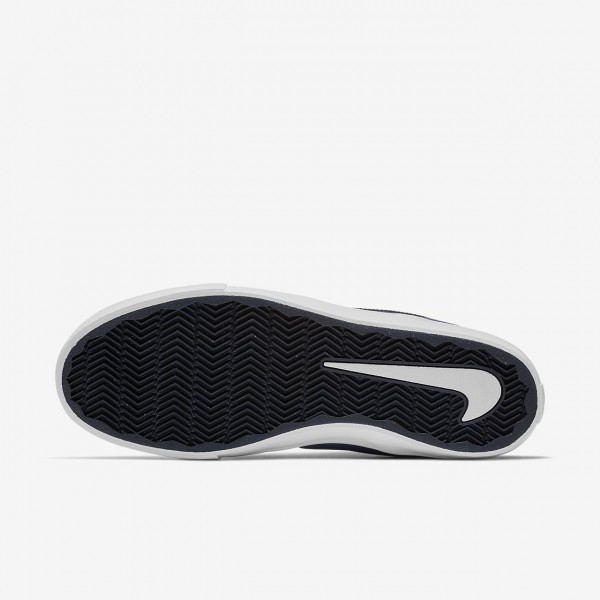 Nike Sb Solarsoft Portmore II Mid Skaterschuhe Herren Blau Weiß Schwarz 503-99131
