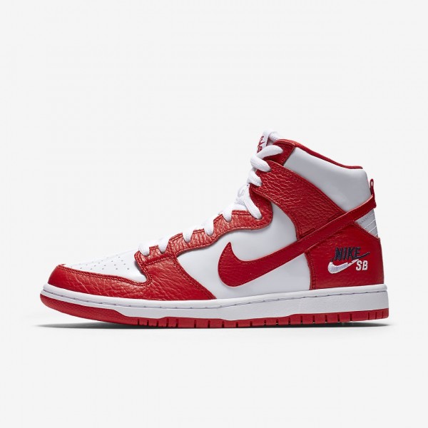 Nike Sb Dunk Pro high Skaterschuhe Herren Rot Wei�...