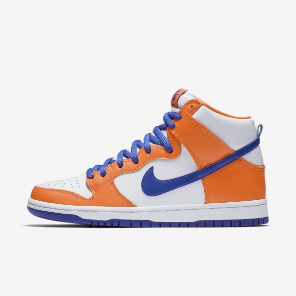 Nike Sb Dunk Pro high "Supa" Skaterschuhe Herren Orange Weiß Blau 335-80339