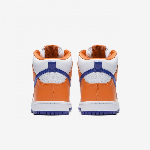 Nike Sb Dunk Pro high "Supa" Skaterschuhe Herren Orange Weiß Blau 335-80339