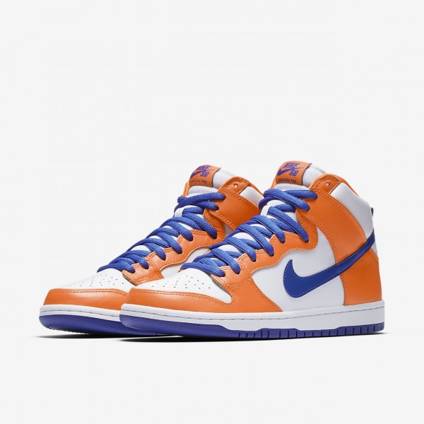 Nike Sb Dunk Pro high "Supa" Skaterschuhe Herren Orange Weiß Blau 335-80339