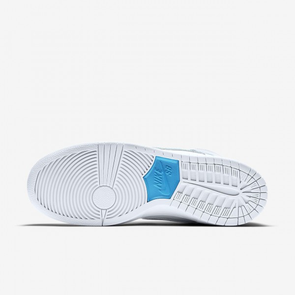 Nike Sb Dunk high Pro Mulder Skaterschuhe Herren Weiß Blau 862-32081