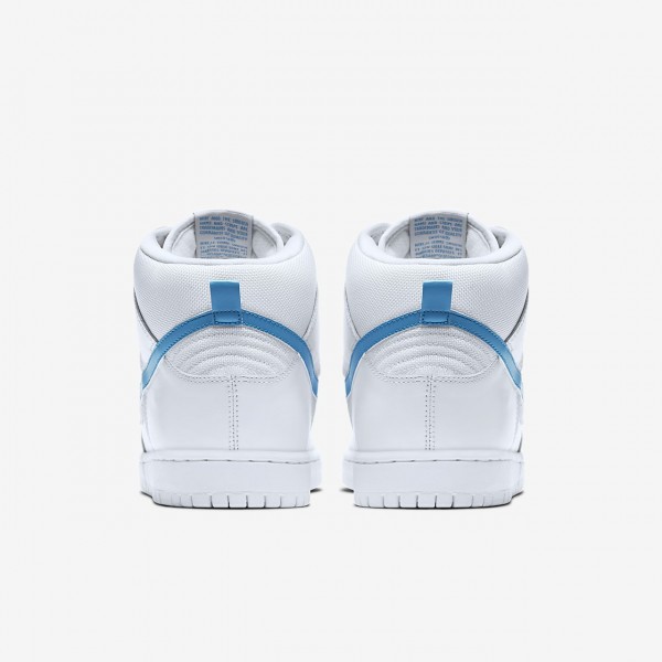 Nike Sb Dunk high Pro Mulder Skaterschuhe Herren Weiß Blau 862-32081