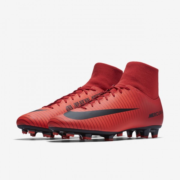 Nike Mercurial Victory VI Dynamic Fit Fg Fußballschuhe Herren Rot Schwarz 451-93724