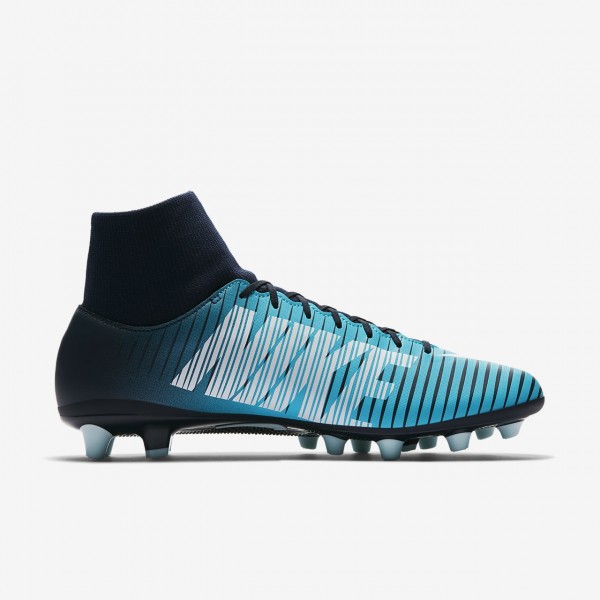 Nike Mercurial Victory VI Dynamic Fit Ag-pro Fußballschuhe Herren Blau Weiß 999-14395