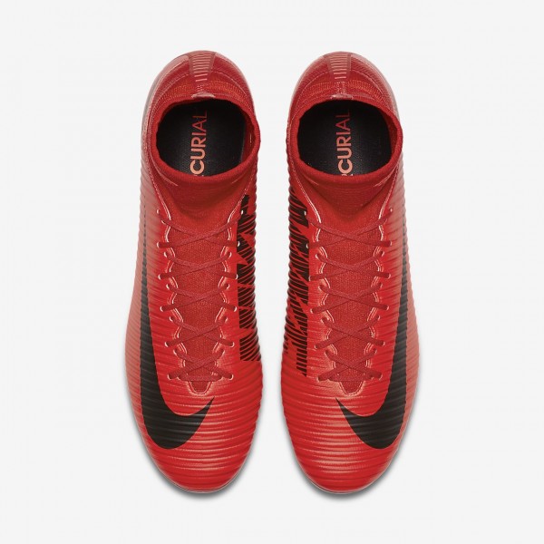 Nike Mercurial Veloce III Dynamic Fit Fg Fußballschuhe Herren Rot Schwarz 466-42161