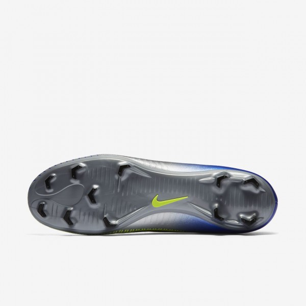 Nike Mercurial Victory VI Neymar Fg Fußballschuhe Herren Blau Silber Grün Schwarz 794-37493