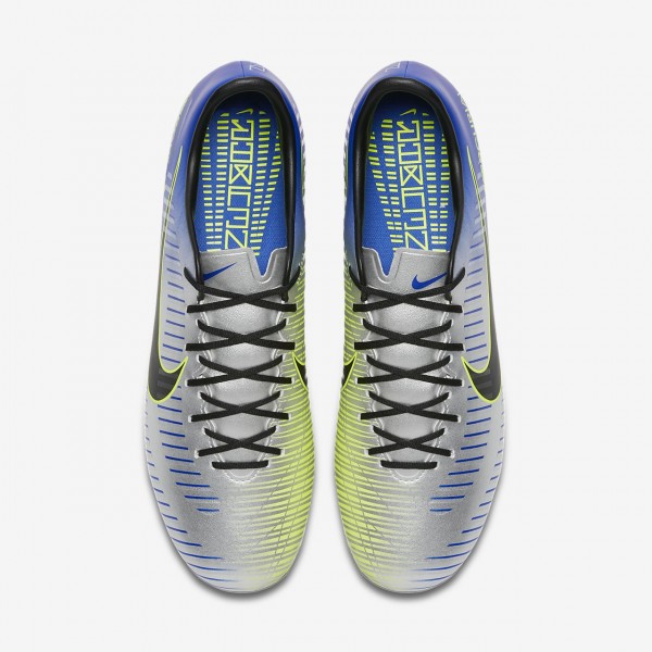 Nike Mercurial Victory VI Neymar Ag Fußballschuhe Herren Blau Silber Grün Schwarz 200-40051