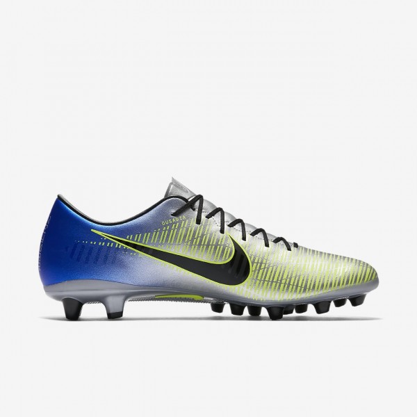 Nike Mercurial Victory VI Neymar Ag Fußballschuhe Herren Blau Silber Grün Schwarz 200-40051