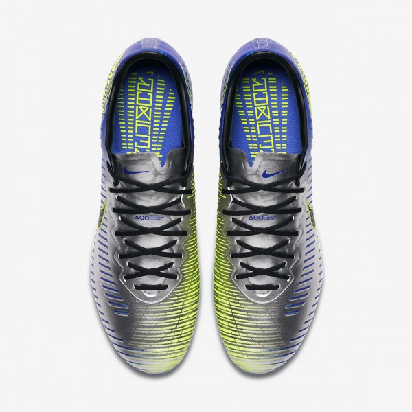 Nike Mercurial Vapor XI Neymar Ag-pro Fußballschuhe Herren Blau Silber Grün Schwarz 533-46313