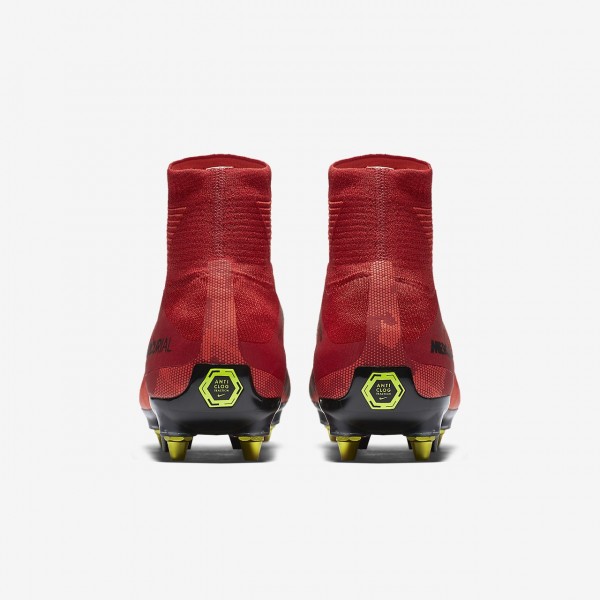 Nike Mercurial Superfly V Dynamic Fit Sg-pro Anti-clog Fußballschuhe Herren Rot Schwarz 632-20917