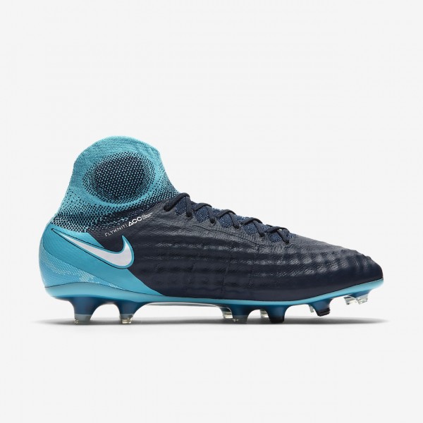 Nike Magista Obra II Fg Fußballschuhe Herren Obsidian Blau Weiß 529-26498
