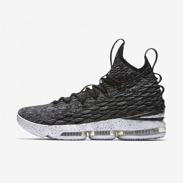 Nike Lebron 15 Basketballschuhe Herren Schwarz Wei...
