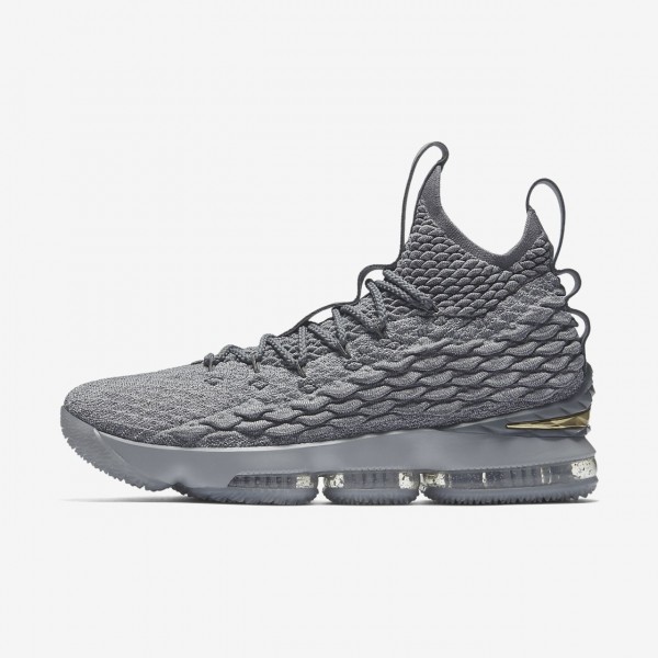 Nike Lebron 15 Basketballschuhe Herren Grau Metall...