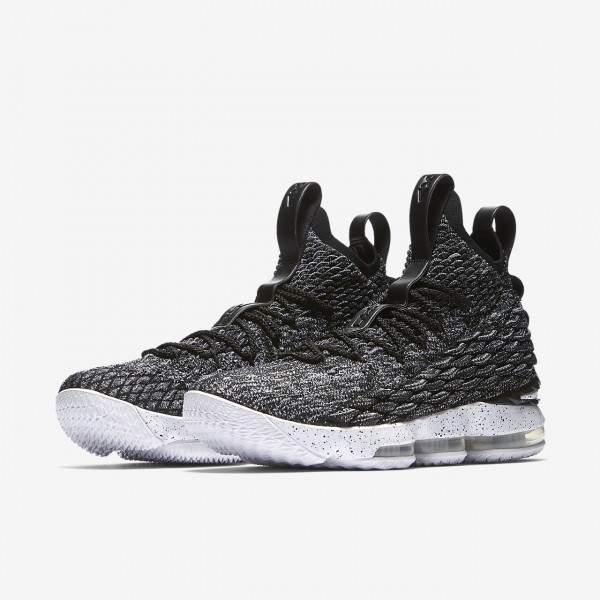 Nike Lebron 15 Basketballschuhe Herren Schwarz Weiß 348-84209