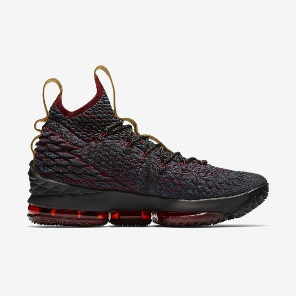 Nike Lebron 15 Basketballschuhe Herren Dunkeltürkis Rot Braun 532-81502