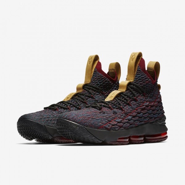 Nike Lebron 15 Basketballschuhe Herren Dunkeltürkis Rot Braun 532-81502