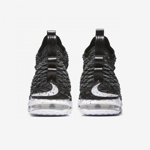 Nike Lebron 15 Basketballschuhe Herren Schwarz Weiß 348-84209