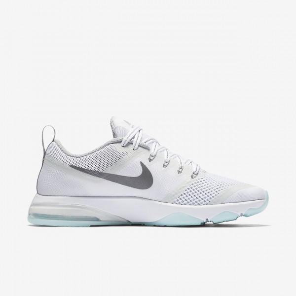 Nike Zoom Fitness Reflect Trainingsschuhe Damen Weiß Blau Grau Silber 161-61662