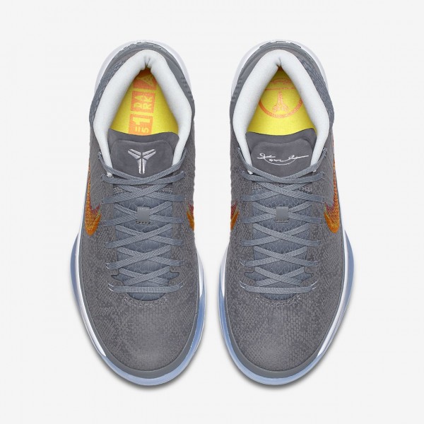 Nike Kobe A.D. Basketballschuhe Herren Silber Orange Rot 486-11034