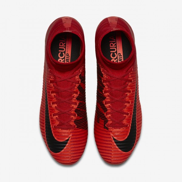 Nike Mercurial Superfly V Fg Fußballschuhe Herren Rot Schwarz 645-98391