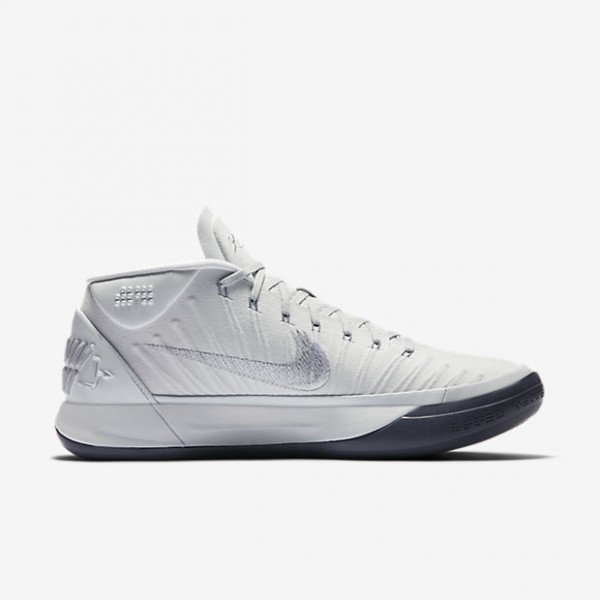 Nike Kobe A.D. Basketballschuhe Herren Platin Metallic Silber Hellgrau Weiß 508-19780