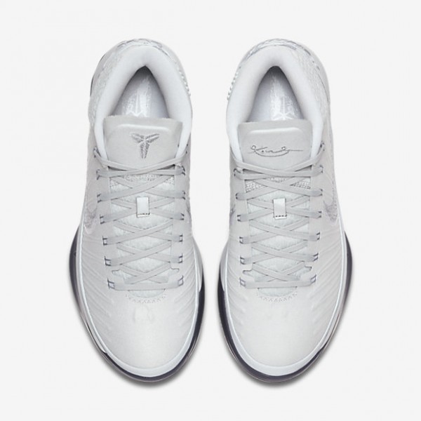 Nike Kobe A.D. Basketballschuhe Herren Platin Metallic Silber Hellgrau Weiß 508-19780