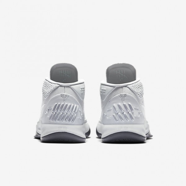 Nike Kobe A.D. Basketballschuhe Herren Platin Metallic Silber Hellgrau Weiß 508-19780