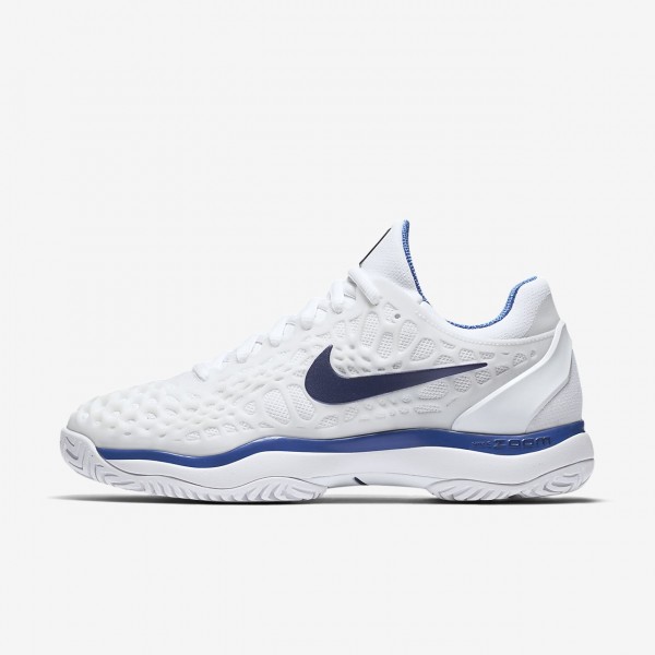 Nike Zoom Cage 3 Tennisschuhe Damen Weiß Blau 805...