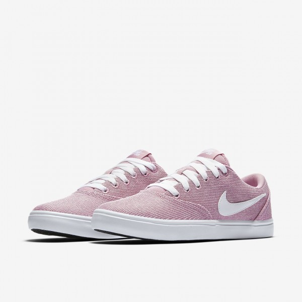 Nike Sb Check Solar Skaterschuhe Damen Pink Schwarz Weiß 966-11076
