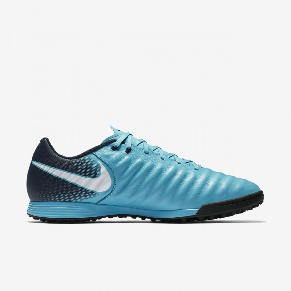 Nike Tiempox Ligera Iv Tf Fußballschuhe Damen Blau Obsidian Weiß 859-12452