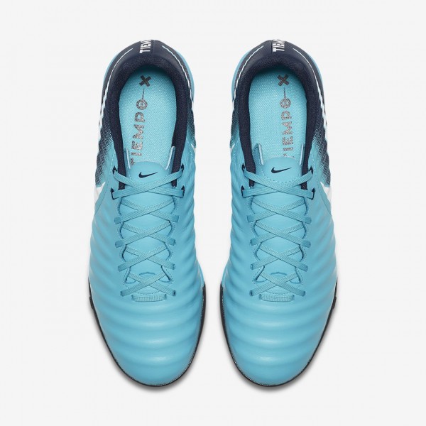 Nike Tiempox Ligera Iv Tf Fußballschuhe Damen Blau Obsidian Weiß 859-12452
