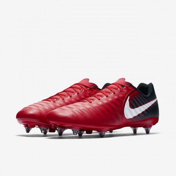 Nike Tiempo Ligera Iv Sg Fußballschuhe Damen Schwarz Rot Weiß 627-81061